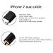 iPhone 7 / 7 plus / 8 / X Car Aux Cord, 2 in 1 Aux cable(USB Charger and 3.5mm Audio Headphone Adapter) to Lightning Port,Charging and Listening music in the Meantime(Support iOS 11 and Before)-Black