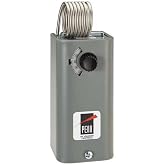 Johnson Controls A19BAF-1C Penn Series A19 Coiled Bulb Space Thermostat, Ventilating, Heating, SPDT Switch Action, -1 to 43&deg;C Range, 0.9&deg;C Differential, 1-3/8" x 2-1/4" Coiled