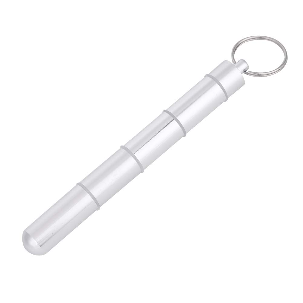 Keychain Pill Holder, Aluminium Alloy Waterproof Pill Box for Medicine Storage, Compact Portable Key Ring Container for Daily & Outdoor Use (5 Cases)