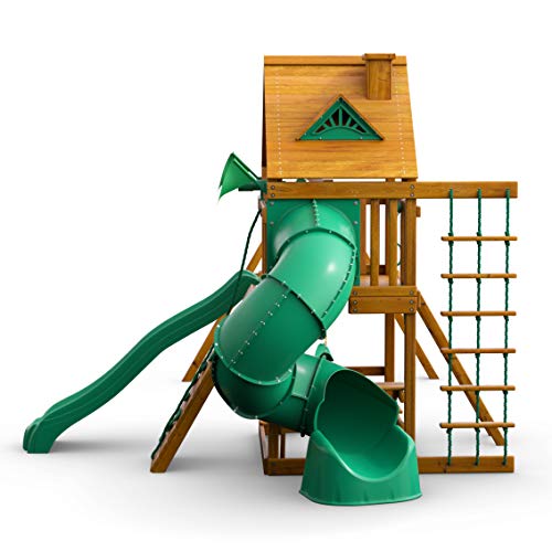 Gorilla Playsets 010005AP Mountaineer Wooden Swing Set with Two