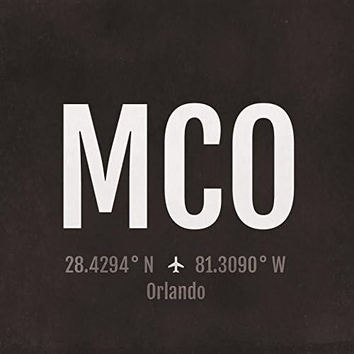 Orlando Airport Code Print - MCO Aviation Art - Florida Airplane Nursery Poster, Wall Art, Decor, Travel Gifts, Aviation Gifts