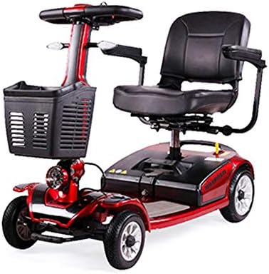 ACEDA Light And Compact, Foldable,4 Wheel Power Electric Travel And Mobility Scooter,40Cm Wide Seat,Openable Handrail,Electromagnetic Brake,Rotatable Seat