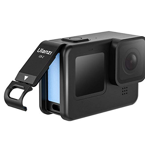 Linghuang Batteria Coperchio in Lega di Alluminio per GoPro Hero 11 10 9 Black Coperchio Laterale Adattatore con Porta…