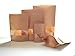 50 PCS All-Purpose Kraft Paper Stand Up Bag, Zip Lock Reusable Kraft Package Bag Storage Pouch with Notch and Transparent Window for Storing Seeds, Snack and Nuts – Brown(50, 5.5”7.8”)