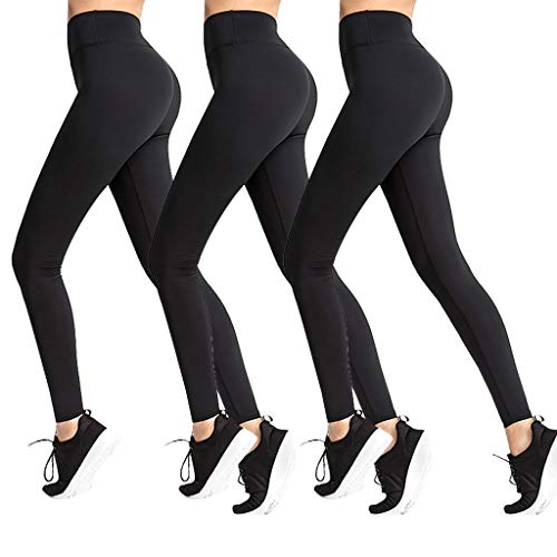 Mayunn 3PCs Women's Yoga Pants Workout Running Tights Leggings Baselayer Cool Dry Sports Tights Fitness Athletic Pants for Hip Lifting Tights