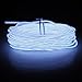 lychee El Wire Belt Tape 16ft, Neon Glowing Strobing Electroluminescent Wire for Automotive Interior Cosplay Project Decor El Light (3m, White)