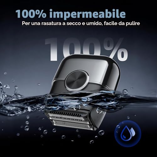 kensen Electric Shaver Wet & Dry Beard Trimmer Men's 4D Beard Razor 120 Min Use Foil Razor Wireless 100% Waterproof Mini Portable Electric Shaver Great for Travel