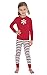 PajamaGram Matching Family Christmas Pajamas - Personalized, Red/Green, Men's, L