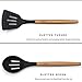 PortoFino 5 Pc. Kitchen Utensil Set/Premium Natural Beech Wood & Silicone/Home Cooking Utensils/Wooden Food Prep Tools/Soup Ladle, Slotted Spoon, Solid Spoon, Turner, Large Spatula