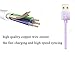 GreatYakonn 3 Pack 3ft 6ft 10ft Nylon Braided Popular Lightning Cable 8Pin to USB Charging Cable Cord with Aluminum Heads for iPhone 6/6s/6 Plus/6s Plus/5/5c/5s/SE,iPad iPod Nano iPod Touch(Purple)