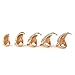 Ewandastore 10Pcs False Nails Punk Talon Claw Paw Finger Ring Knuckle Bend Finger Claw Ring(Gold)
