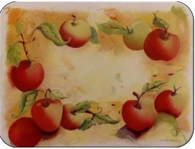 McGowan Apples Tempered Glass Kitchen Board