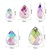 Hicarer AB Acrylic Teardrop Clear Gems Sew On Rhinestones Flatback Artificial Crystal Buttons for Clothing Dress Decorations, 100 Pieces