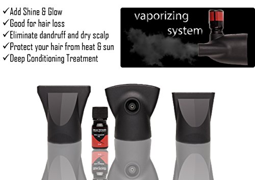 Click Here to See More Images Hair Dryer Nozzle Box, 3 pro salon Styling Nozzles for hair dryer 1 concentrator nozzle and argan oil botle 1 wide nozzle & high pressure nozzle Best straightening for damaged, dry hair & hair loss