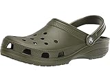 Crocs Classic Clog|Comfortable Slip On Casual Water Shoe, Army Green, 10 M US Women / 8 M US Men
