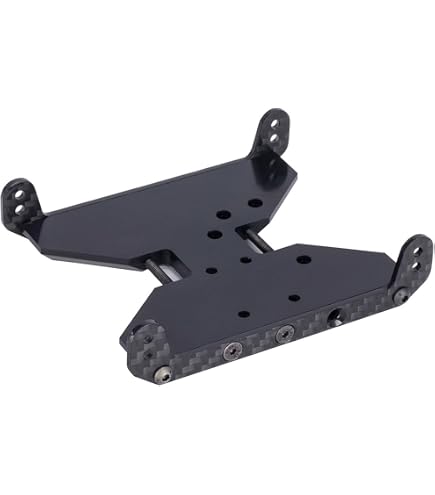 HobbyPark Aluminum Skid Plate For Axial SCX10 III – Center Transmission Mount, Black