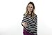 Tykes & Tails  Stripe Pattern 5 in 1 Baby Breastfeeding Cover and Trendy Scarf, Black / Gray