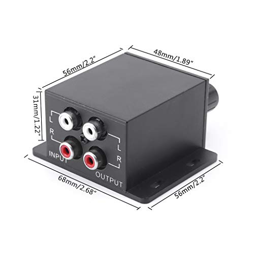 Autone Car Audio Regulator with Screws Amplifier Bass Subwoofer Stereo Equalizer Controller 4 RCA