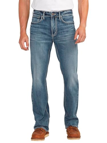 Silver Jeans Co. Men’s Craig Classic Fit Bootcut Jeans, Dark Wash SDK388