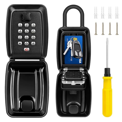 ENONEO Key Safe Large Key Safe Waterproof Key Safe with Code 12 Digit Key Box Combination for Home Factory Outdoor School