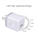 Wall Charger, HUHUTA 3 Pack Universal Travel Portable USB Charger Adapter iPhone Charger Plug for iPad, Samsung Galaxy S8, S8 Plus, S7 S6 edge, LG G6 G5, Motorola Moto, Nokia, HTC, Sony, PS4