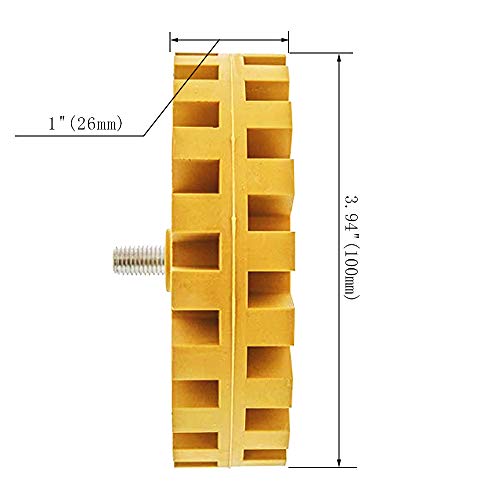 Muye 4"(100mm) Pneumatic Degumming Disc Universal Rubber Eraser Wheel For Remove Car Glue Adhesive Sticker Car Tire Polishing Wheel - Thumbnail 2