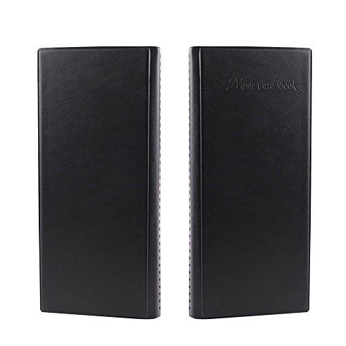 Grekywin Business Card Book Name Card Holder Business Card Organizer PU Leather Name Card Holder Hold 400 Cards (Black) - Thumbnail 2