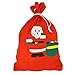 3 Pack Christmas Santa Sacks - Personalized Santa Bags Gift for Kids with Cord Drawstring for Special Delivery – Festive Looking Big Hit Your Xmas Tradition, Xmas Decorations 15 4/5'' x 11 4/5''