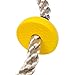 Swinging Monkey Products Climbing Rope with Platforms, Yellow - Playground Accessories, 6.5 Foot Rope Supports Over 300lbs