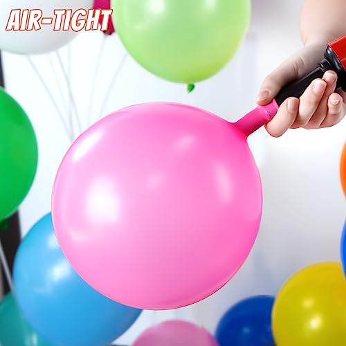 3 otters 110PCS Party Balloons with Pump, Rainbow Balloons Pack 12 Inch Latex Balloons Garland Arch for Kids Birthday Wedding Anniversaries Celebrations 16 Assorted Colors
