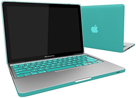 RiverPanda Rubberized Hard Snap On Case Plastic Cover for Apple MacBook Pro 13" Fits Model A1278 - Turquoise Blue