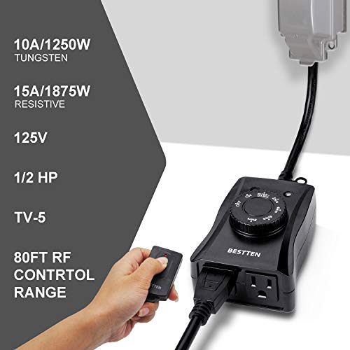 3 BESTTEN+Outdoor+Grounded+Outlets+Photocell