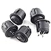 Magic&shell 5-Pack Round Rocker Power Switch 6A 250V AC 2 Pin 2 Position ON/Off Power Switch SPST Black Button