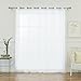 Best Home Fashion CLOSEOUT Wide Width Crushed Voile Sheer Curtain - Antique Bronze Grommet Top - White - 100