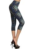 Leggings Depot Women's Popular Capri Cropped Printed Leggings (CA-N335-OS)