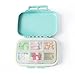 XINHOME Travel Pill Organizer Box, Natural Grain Fiber Travel Pill Case with 6 Compartments to Hold Vitamins, Fish Oil, Supplements and Medication (Light Blue)