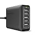 USB C Charger RAVPower 60W 6-Port USB Charger Desktop Charging Station Multi Charger, 1 Type-C Port Compatible Pixel XL, Nexus 5X 6P, Galaxy Note 9 S8, 5 iSmart Port Compatible iPhone Xs XS Max XR X