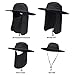 Asy Outdoor Sun Hat UPF 50 Protection Boonie Waterproof Fishing Cap for Men & Women Face Cover Summer Removable Mesh Neck Face Flap Hat