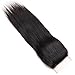 Lanyi 8 inch Brazilian Straight Lace Closure Free Part Virgin Human Hair Natural Black 1b Handmade 130% Deisity Closure 4x4 Lace