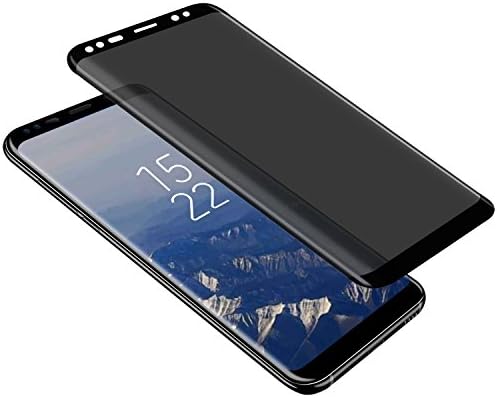 Galaxy S8 Privacy Screen Protector, Super protection S8 Premium [3D Curved] [Case Friendly] [Anti-Scratch] 9H Hardness Tempered Glass Film Screen Protector for Samsung Galaxy S8 (Black)