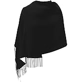 Scarf Classic Soft Cashmerette Fringed Scarf Long Shawl for Women