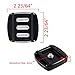 Anzio Black CNC Billet Edge Cut Small Brake Pedal Pad Compatible with Harley FX Softail (Except FXSTDSE) 1984-2016