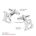BodyJ4You Cufflink Letter B Initial Alphabet Letter-B Classic Style