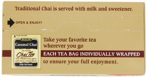 image for Bigelow Tea Bigelow Chai Tea Caramel 20 Count (Pack of 6) Caffeinated 