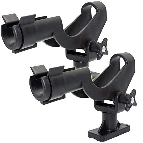 Shaddock Fishing Power Lock Rod Holder with 2 Side Mounts Adjustable Boat Fishing Rod Racks (2PCS 05# Multi-Positional Mounting)