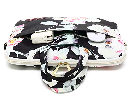 image for Canvaslove Lotus Pattern 15 inch Waterproof Laptop Shoulder Messenger 