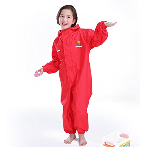 WYTbaby Kids Raincoat Ponchos Overall Rainsuit Boys and Girls Rain Gear,2-14 Years - Thumbnail 2