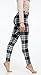 LMB Lush Moda Extra Soft Leggings with Designs- Variety of Prints Yoga Waist - 769YF Black White Plaid B5