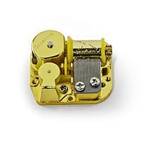 18 Note Mechanical Movement Music Box Component with Winding Key - DIY Custom Music Box Mechanism, Music Box Parts - Choose Your own Song