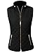NE PEOPLE Womens Lightweight Quilted Zip Vest-BLACK-2XL